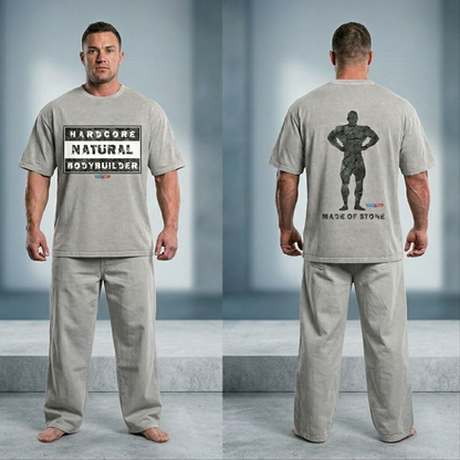 Hardcore Natural - Made of Stone - Oversized Shirt Frontprint/Backprint